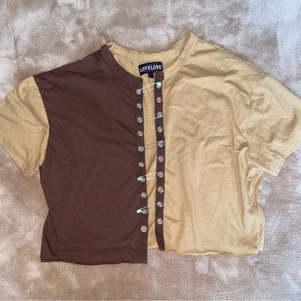 Y2k Streetwear Color-Block Crop Top